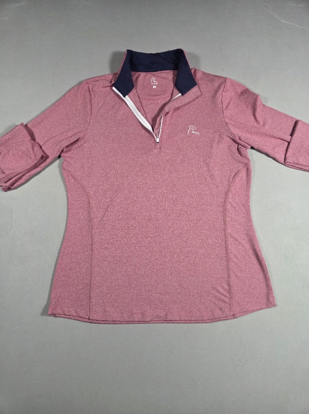 Rhoback Women's Heather Rose Quarter-Zip Pullover Size Medium - Picture 3 of 9